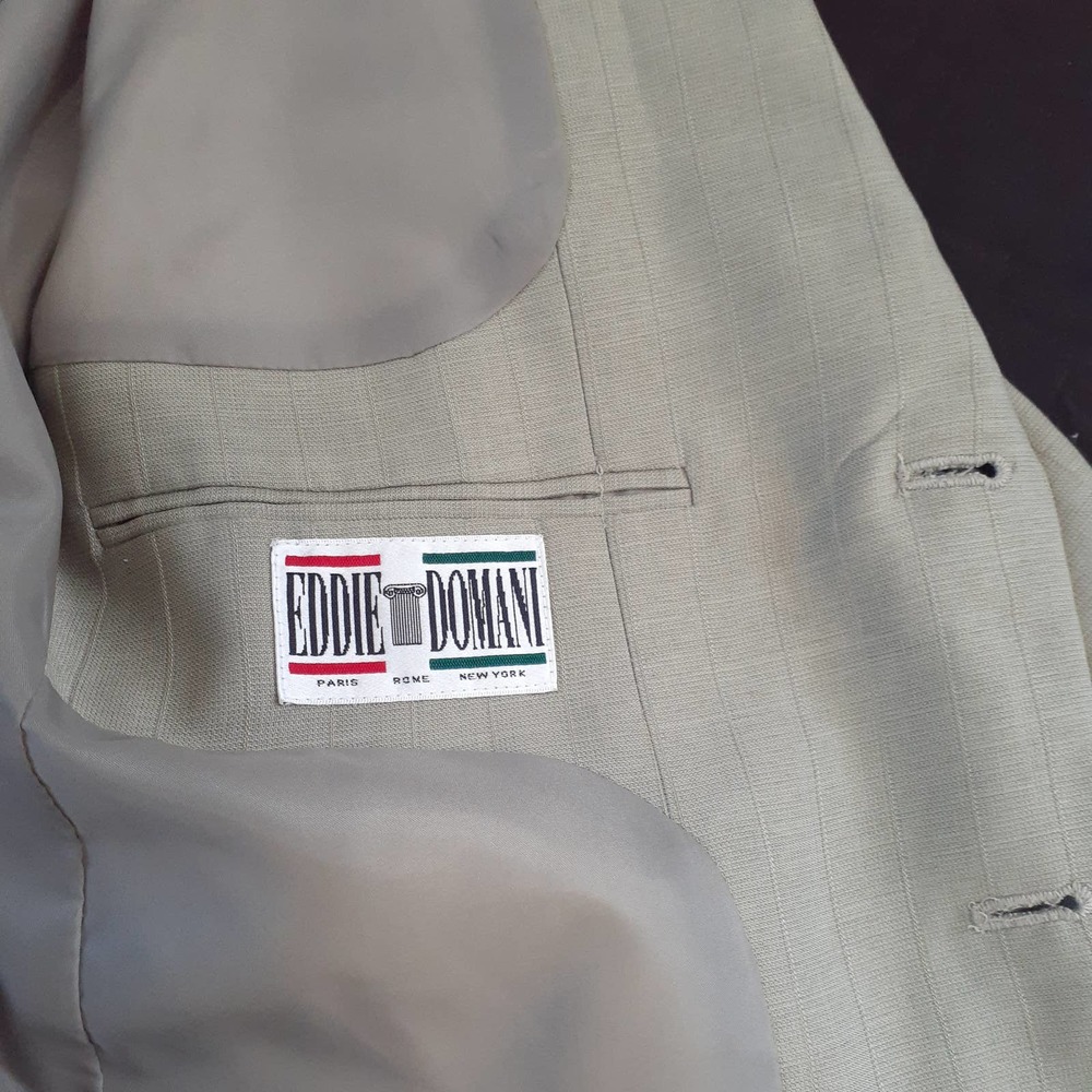 MENS EDDIE DOMANI SUIT JACKET 42L USED - Picture 8 of 8